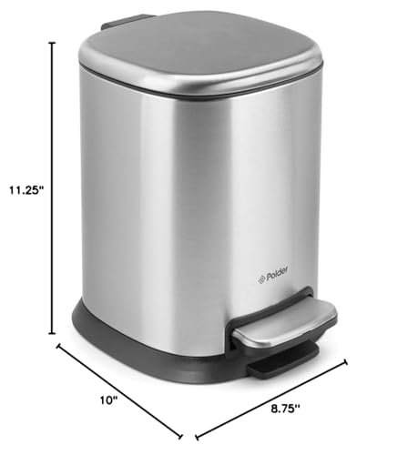 Caneca de basura rectangular acero inoxidable 5 litros miniatura 7
