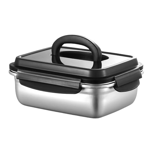 Recipientes de almacenamiento de alimentos frescos - Caja de verduras al vacío con asa - Recipiente de almacenamiento de alimentos de gran volumen para alimentos, almacenamiento de cocina para comidas