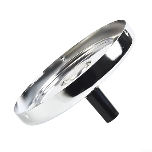 Posacenere girevole XXL in metallo, finitura cromata nera, facile da pulire, diametro 14 cm