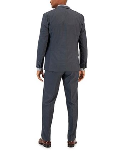 Van Heusen Men's Stretch Performance Button Two Piece Business Suit Jacket and Pants3