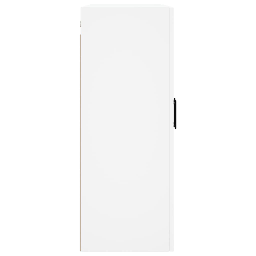 Armadietto Pensile da Parete Bianco Legno 69,5x34x90cm