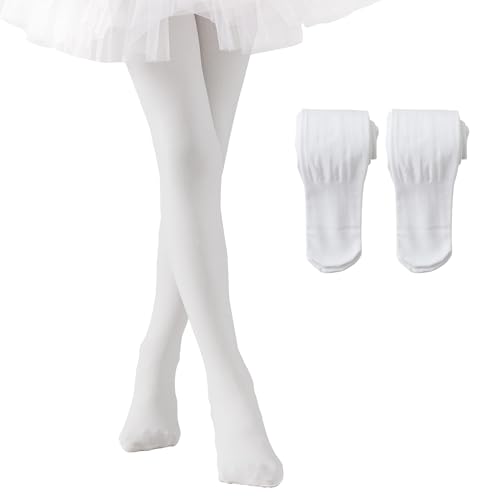 Image of EPEIUS Fleece Lined Tights for Girls Winter Warm Leggings Toddler Thick Thermal Dance Tights 900D Black Nude Ballet Pink