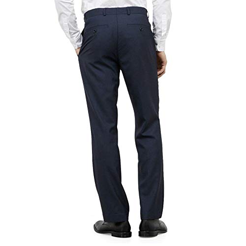 Kenneth Cole REACTION Men's Slim Fit Suit Separate Pant (Blazer, Pant, and Vest), Blue, 30W x 30L