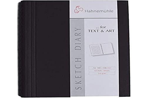 Hahnemühle Sketch Diary 120g/m², Drawing Notebook w/Spiral, A6, 60 fls