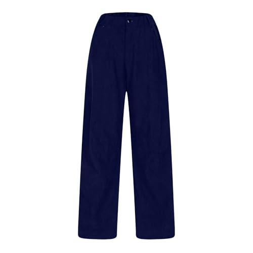 Barrel Pants Women High Waisted Wide Leg Corduroy Pants Casual Loose Button Down Vintage Work Trousers with Pockets4