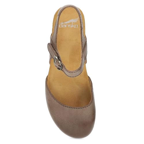 Dansko Tiffani Wedge Sandal for Women – Cushioned, Contoured Footbed for All-Day Comfort and Support – Hook & Loop Strap with Buckle Detail – Lightweight Rubber Outsole2