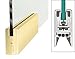 CRL Polished Brass 9-1/2" Patch Door Rail Squared Style for 3/8" Glass Without Lock