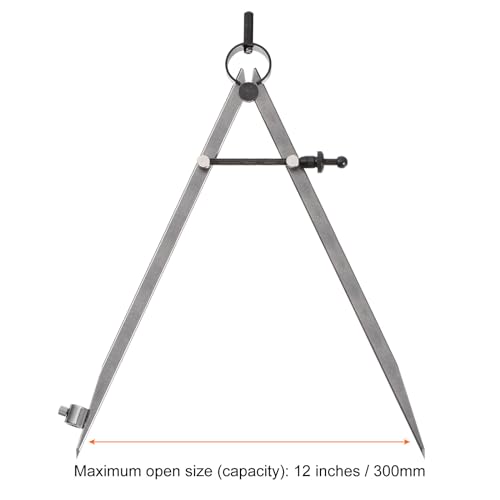 Harfington HTA231116HH000810 Spring Joint Caliper 12 Inch / 300Mm Steel Adjustable Spring Divider Caliper thumb #2