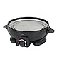 kela Elektrofondue Simplon, Durchmesser 20 cm, 1,7 L, Stahl, schwarz, Spritzschutz, 6x Fonduegabeln, 800 W, 66980