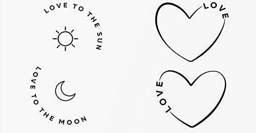 Real Temp Tattoo - Inspire Your Love - Simple Temporary Tattoos - Mix Of 10Pc #TOP2