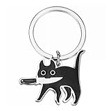 Photo Gallery keqar 2 portachiavi gatto, progettati per amanti dei gatti, con eleganti motivi di gatto, divertente accessorio per halloween, regalo di natale, ideale per amanti dei gatti e giovani uomini (nero) Photo Gallery keqar 2 portachiavi gatto, progettati per amanti dei gatti, con eleganti motivi di gatto, divertente accessorio per halloween, regalo di natale, ideale per amanti dei gatti e giovani uomini (nero)