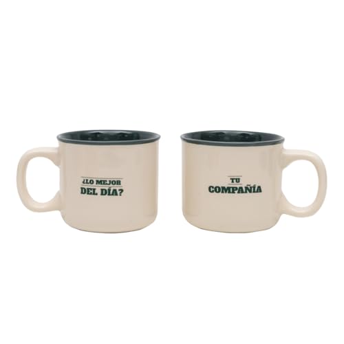 Mr. Wonderful Mr.Wonderful-Set de 2 chávenas expresso para partilhar e sorrir-O melhor do dia a sua empresa, multicolor (2505050543W0ESP)