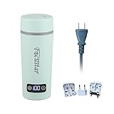 Focustar ポータブルケトル 350ML 電気ケトル 小型 4段温度調節 トラベルケトル 日本・海外電圧対応 100-240V 300W低消費電力 ポータブル電源で使える 快速沸騰 空焚き防止 沸騰すると自動オフ 持ち運びやすい ステンレス鋼製 携帯湯沸かし器 海外旅行 車中泊 キャンプ オフィス 病室 防災用