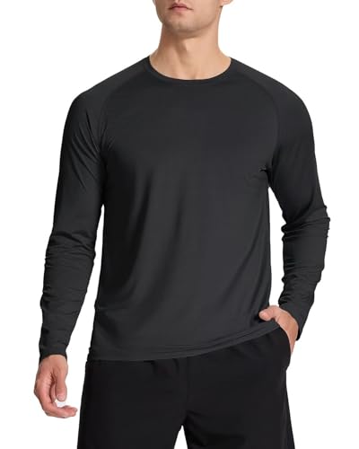 Men's Long Sleeve Shirts Lightweight UPF50 Quick Dry Rash Guard Cooling Tee