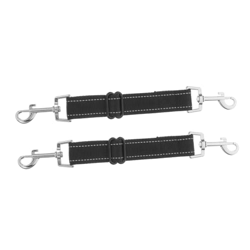GANAZONO 2 Piezas para Collar de Perro Doble Gancho Resistente Nylon Reflectante Seguridad Entrenamiento Mascotas