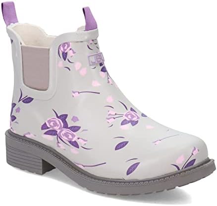 JBU by Jambu Women's Chelsea Rainboot Rain Boot, Light Grey Floral Print, 8.5 | Image 2