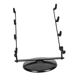 HEATSHAKING 竹笛用アイアンスタンド ディスプレイホルダー 卓上楽器スタンド 丸型ベース付き 耐久性と美観を兼ね備えた整理収納用ディジオー