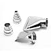Kyuionty 4 Pcs Heat Gun Nozzles Kit, Stainless Steel Reflector Heat Resisting Nozzles Gun Accessory Replacement for Hot Air Gun Soldering Station Nozzle Tool