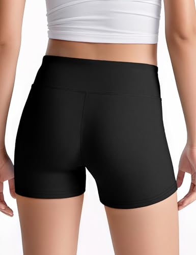JOCMIC Girls Athletic Shorts Kids Dance High Waisted Yoga Short for Bike Gym Volleyball Running4