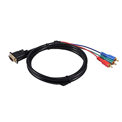 Adaptateur VGA vers TV 3 RCA S-Video AV, cable adaptateur VGA vers RCA Compatible avec un ordinateur portable PC ordinateur Sortie vid¨¦o TV HDTV Moniteur de projecteur LCD
