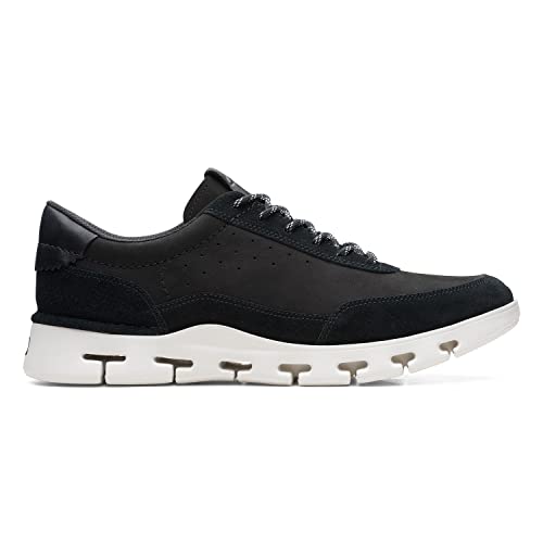 Image of Clarks Mens 26166010-black Comb Sneaker