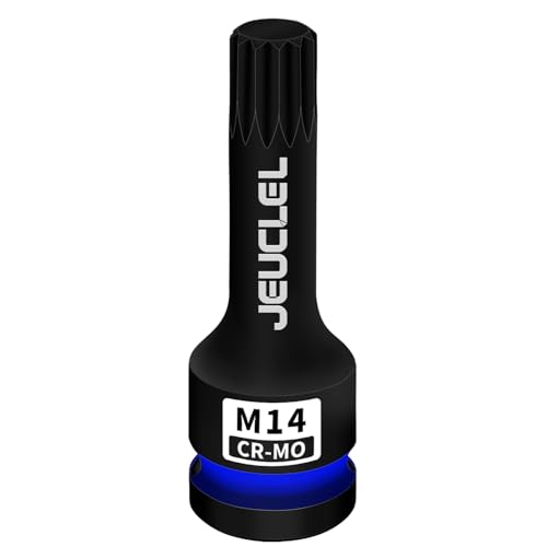 Image of M14 Triple Square Impact Spline Bit Socket, 14mm 1 /2 inch Drive Socket | 12 Point, Cr-Mo, Lengthen Screwdriver Adapter for Electric Ratchet Wrenches, Fastening Screws, Socket Wrench, Head Drill