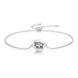 Pulsera azteca de plata de ley 925 ajustable para mujer, joyería fina, símbolo de tótem, emblema espiritual