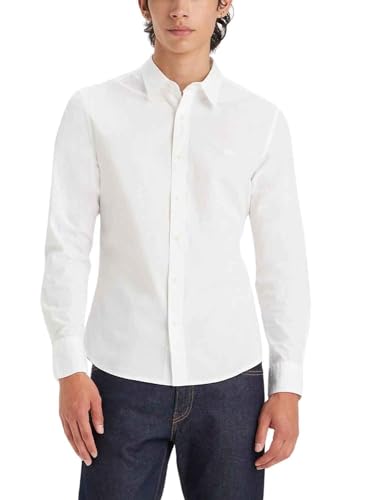 Levi's LS BATTERY HM SHIRT SLIM NEUTRALS Herren, Bright White, L