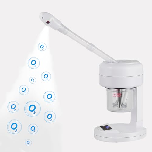 Ozone Facial Steamer, Portable Nano Ionic Face Steamer with LCD S...