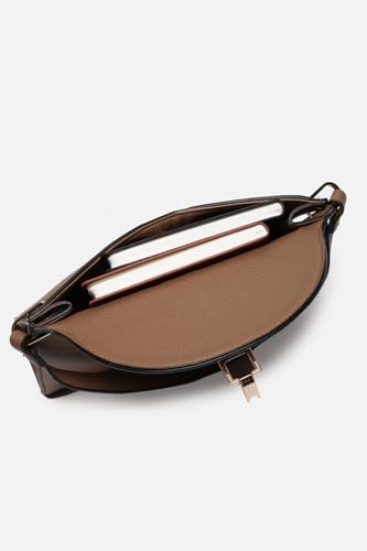 Image of Allen Solly Women's Medium Shoulder & Crossbody Bag | Vegan Leather | Textured Finish | Lightweight & Durable | Everyday Use