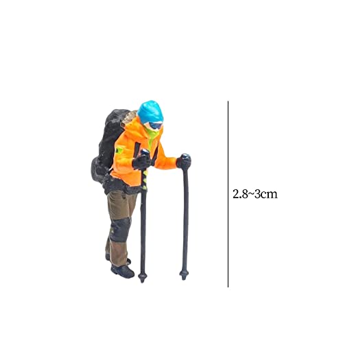 Shamjina 3 Pieces Resin Mini 1:64 Climbing People Figure Model Street Scene Dioramas Scenery Micro Landscape Layout Decor #TOP6