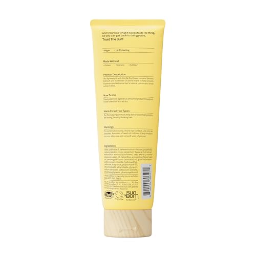 Sun Bum Revitalizing Air Dry Hair Cream for Anti Frizz Styling - 6 oz - image 4