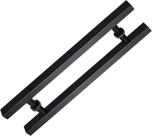 Poignées de porte à pousser et à tirer ergonomiques en acier inoxydable robuste