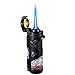 Cigar Lighter, Windproof Butane Torch Lighter, refillable Butane, Adjustable Flame, Perfect for Candles, Grills, and fireplaces(Silver)