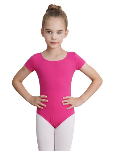 Image of WEGETIT Ballet Leotards for Girls Toddler Dance Leotard with Skirt Kids Gymnastics Outfits Ballet Dance Tutu Dress