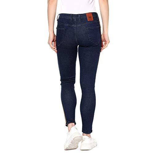 Image of PINACOLADA Super Skinny Side Striped Women Dark Blue Denim Jeans