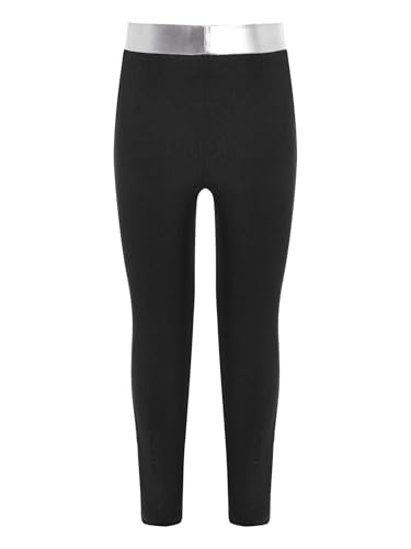 YEAHDOR Kids Girls Athletic Yoga Leggings Metallic Running Workout Pants Stretchy Active Dance Tights4