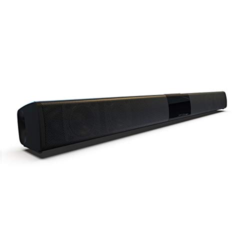 BS 28B Wireless Soundbar 20W Home Theater Speaker with AUX RCA Input TF Card Music Playback FM Radio TWS Connection Remote Control USB for TV Laptop PC Smartphone
