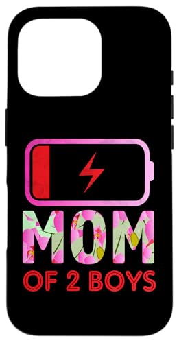 Mom Of 2 Boys Mother's Day Women Mom Of Two Boys �X�}�z�P�[�X iPhone 16 Pro �p