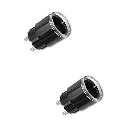 Shelly Plug S Gen3 Black WLAN Smart Socket, Power Measurement, 12 A, 2500 W, Timer, Matter Certified Plug, Heating & Cooling, Alexa & Google, No Hub Required (Pack of 2)