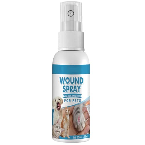 GNAUMORE Cuidado de Heridas para Gatos,Cuidado de Heridas y Piel para Perros y Gatos,Cuidado de la Piel y Heridas para Mascotas,para Limpieza y Cuidad de Heridas,Cuidado Óptimo De Las Heridas 30ml
