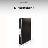 Durafile Ring Binder A4 Files, Black, Pack of 10 Folders, Heavy Duty Board Construction Folders for Paperwork Ring Binder, Ideal Folder Organiser for School, Home & The Office - Image 6