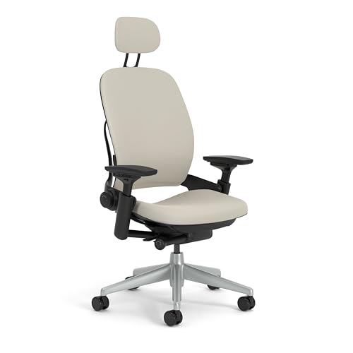 Steelcase Sedia da ufficio ergonomica: Leap, con Poggiatesta, Beige