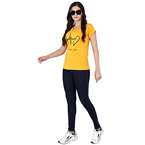 Image of FUNDAY FASHION Women & Girls Cotton Regular Fit Half Sleeves T-Shirt