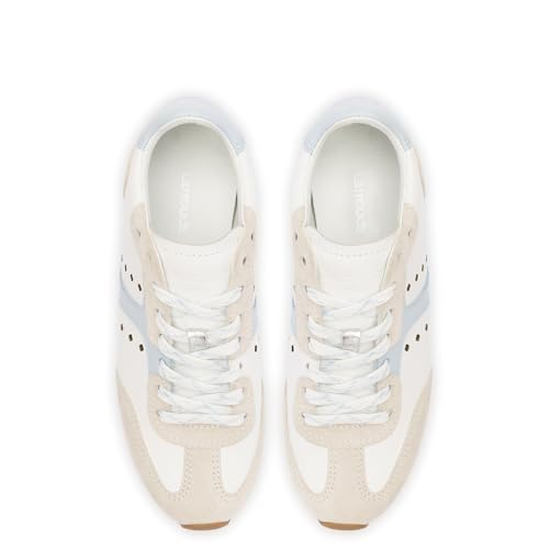 Stella Sneaker In Grey Suede, White Leather And Silver Metallic Leather4