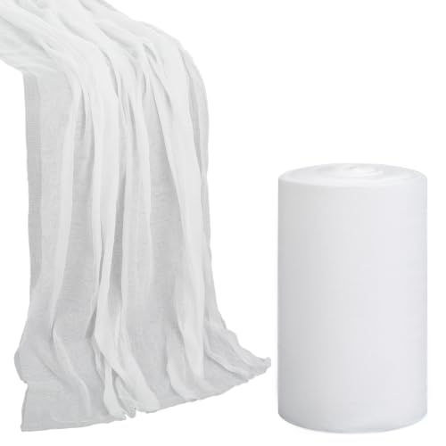 1 Roll Grade 10 Cheese Cloth for Straining, 36'' x 70 Yard 100% Natural Cotton Fabric Unbleached Cheesecloth Bulk, Reusable Table Runner for Cooking, Straining, Wedding Decor, Sheer Curtain, White