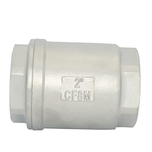 Dsmpipeft NPT Female WOG1000 Check Valve,Vertical Check Valve,NPT Spring Loaded in-line Low Cracking Pressure,Stainless Steel SS316 CF8M (2") by Dsmpipeft - Used condition - Image 5