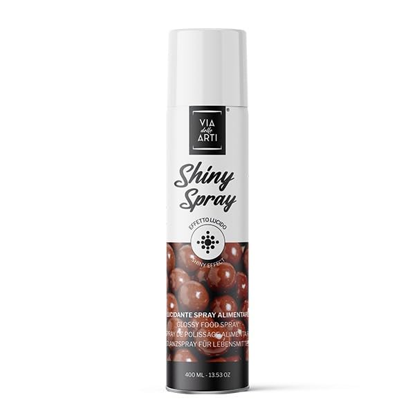 LUCIDANTE Alimentare Spray per Cioccolato, Pasta di Zucchero ECC. - 400ml - per lucidare e Proteggere Prodotti di confetteria, Decorazioni e ricoperture - Ideale per Torte e Dolci.