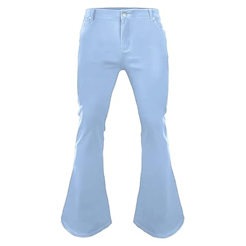Mens Slim Fit Jeans Bell Bottom Jean for Men Fashion Pants 70s Disco Pants for Men Vintage Denim Pant3