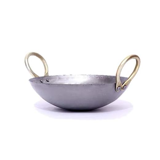 MK KITCHENWARE Iron Kadhai 2.5 Liter,10 Inch/25.5 cm, Original Iron, loha/Lokhand